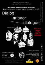 Plakat zur Konferenz - Der Dialog in russisch-deutscher Pespektive