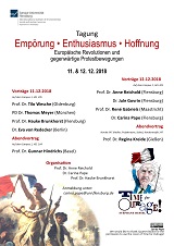 Plakat zur Tagung - Empörung-Enthusiasmus-Hoffnung