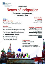 Plakat zum Workshop - Norms of Indignation